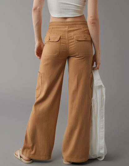 🔥2024 New Arrival🔥Linen-Blend Wide-Leg Cargo Pant