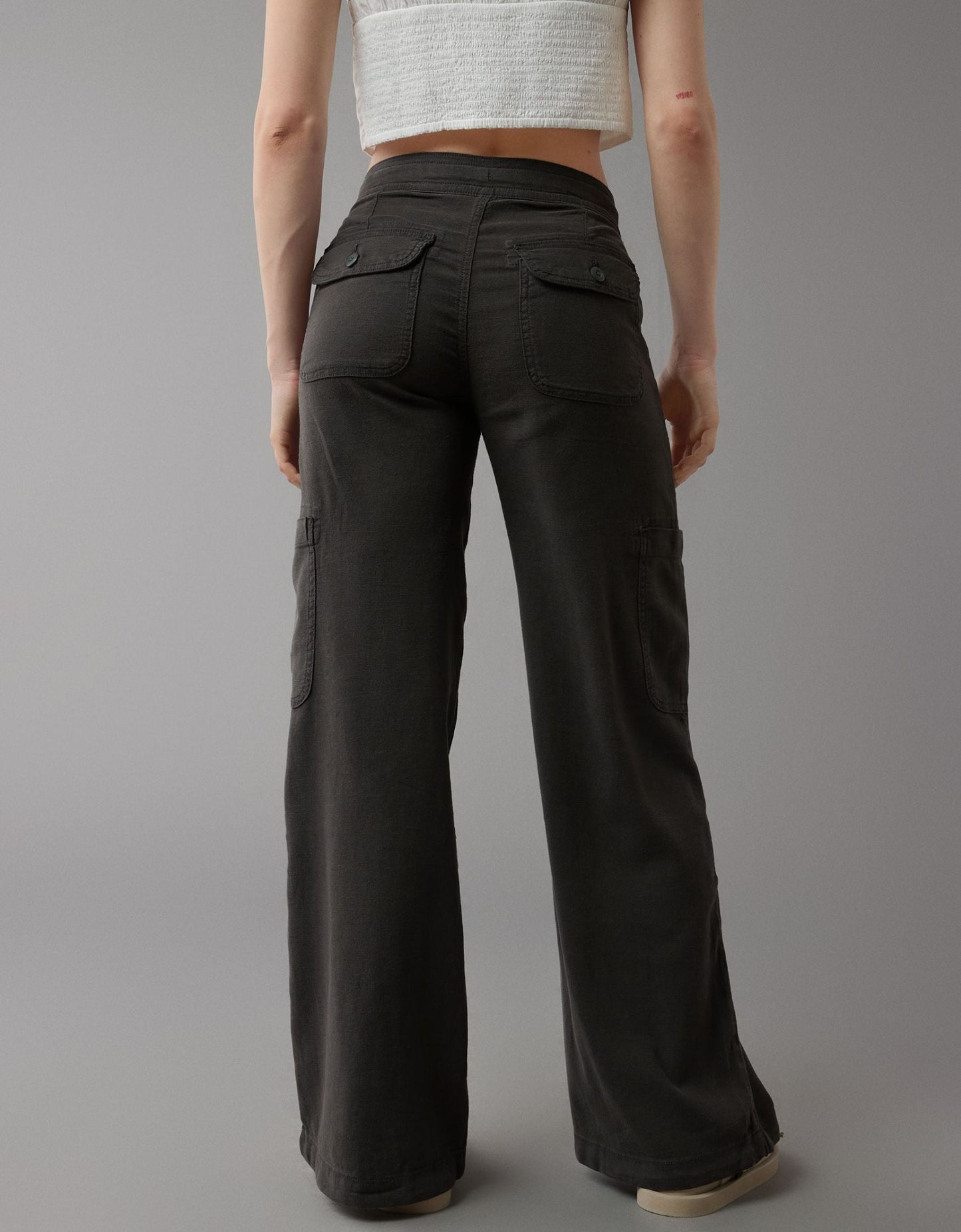 🔥2024 New Arrival🔥Linen-Blend Wide-Leg Cargo Pant