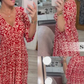 🔥LAST DAY SALE 60% OFF🌷Bohemian Casual Print V-neck Shirred Waist Long Dress