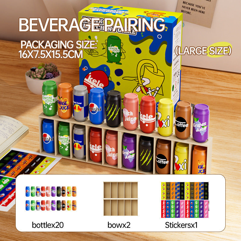🎁Last Day Promotion 49% OFF🔥Baby Memory Matching Game, 10 Drink Bottle Pairs Toy, Color Recognition & Cognitive Development, Interactive Parent-Child Fun Activity