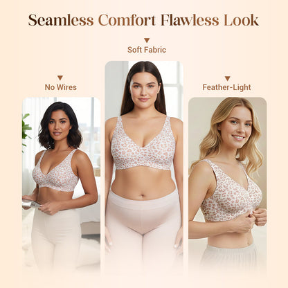 🌸LAST DAY SPECIAL PRICE!!🌸 Jelly Wireless Womens Comfortable Wireless Bras Push Up Bralettes Seamless Tshirts Bras Deep V Everyday Bras