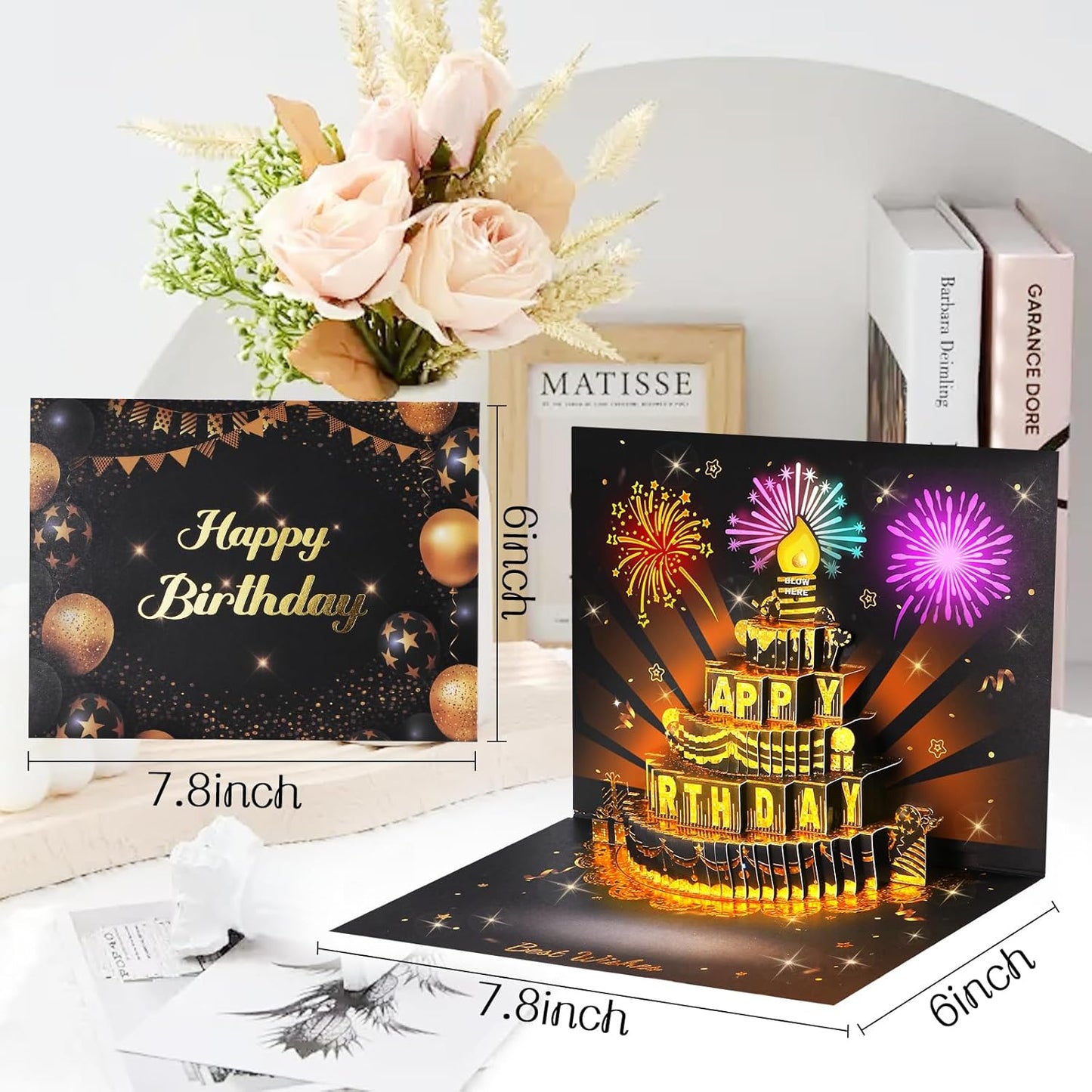 🔥Hot Sale 70% OFF!!🎉3D Pop Up Musical Birthday Card with Lights & Song🎵🎂