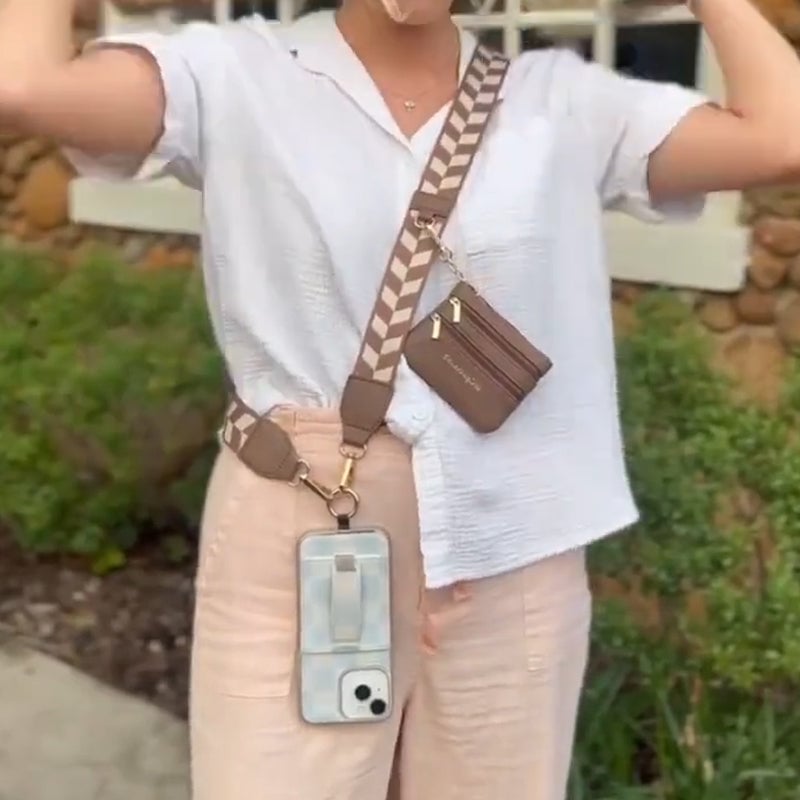 ❣️HOT SALE-49% OFF📱Crossbody Phone Strap with Zippered Pouch