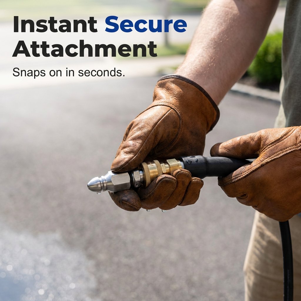 💥 BUY 2 GET 1 FREE +  50% OFF!🔧6500 PSI Stainless Steel Sewer Jetter Nozzle – 1/4" Quick Connect Drain Cleaning Attachment for Pressure Washers