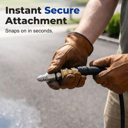 💥 BUY 2 GET 1 FREE +  50% OFF!🔧6500 PSI Stainless Steel Sewer Jetter Nozzle – 1/4" Quick Connect Drain Cleaning Attachment for Pressure Washers