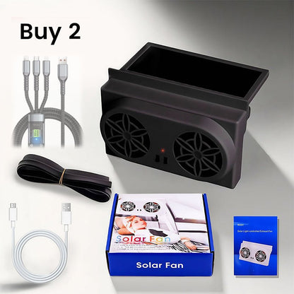 🔴🌡️ RED HEAT WARNING! Solar Car Ventilator Fan – Drops Cabin Temp by 20°C, No Battery Needed, Protects Kids & Pets from Deadly Heat
