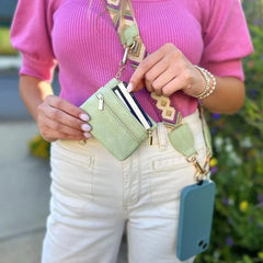❣️HOT SALE-49% OFF📱Crossbody Phone Strap with Zippered Pouch