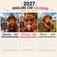 🎁Last Day Promotion 49% OFF🔥2027 Funny Highland Cow Wall Calendar | A4 Hanging Calendar | Designed by Isabel Kline