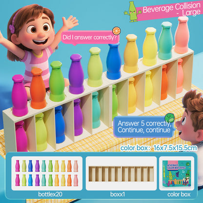 🎁Last Day Promotion 49% OFF🔥Baby Memory Matching Game, 10 Drink Bottle Pairs Toy, Color Recognition & Cognitive Development, Interactive Parent-Child Fun Activity
