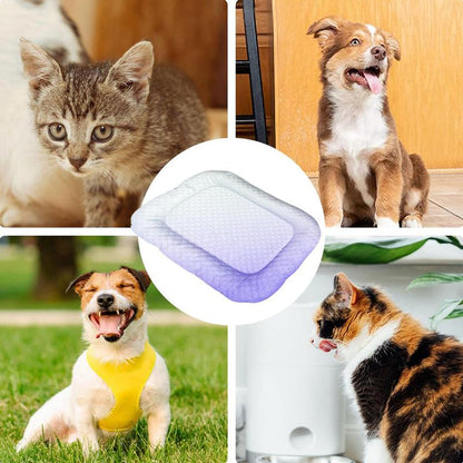 🎁Last Day Promotion 49% OFF🔥❄Pawchill™🇬🇧Pet Cooling Mat for Dogs & Cats 🐾  Naturally Cool Ice-Silk Pad • Breathable, Washable & Soft 🌿  For Floors, Sofas & Car Travel • Multiple Sizes • Gradient Colours ☀️🐶🐱