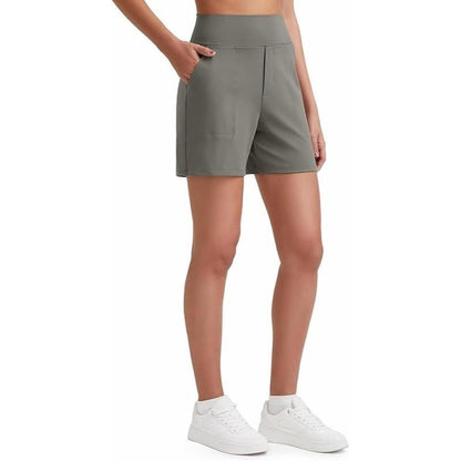⏳Last Day Promotion 49% OFF with FREE GIFT🎁✨AuraFit™ Everyday High-Waisted Shorts – Lightweight & Breathable with Functional Pockets 🌿