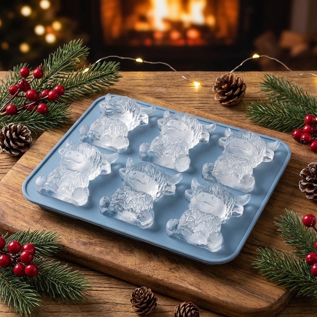 💥Last Day Special Sale 49% OFF🐮 Mini Highland Cow Ice Cube Mold – Cute 3D Ice for Drinks, Parties & Gifts