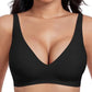 💃LAST DAY SPECIAL PRICE!!💃 Jelly Wireless Womens Comfortable Wireless Bras Push Up Bralettes Seamless Tshirts Bras Deep V Everyday Bras