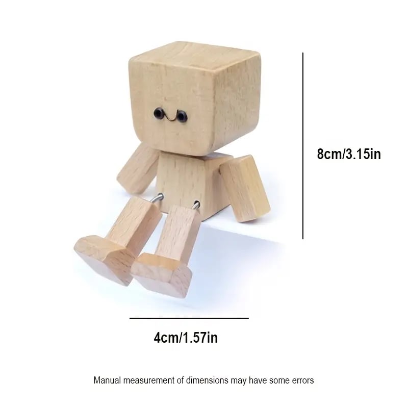 🎉NEW YEAR SALE £7.99!!🔥Charming Little Wooden Figure That Sways with 12PCS Magnetic Expressions🔥