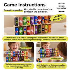 🎁Last Day Promotion 49% OFF🔥Baby Memory Matching Game, 10 Drink Bottle Pairs Toy, Color Recognition & Cognitive Development, Interactive Parent-Child Fun Activity