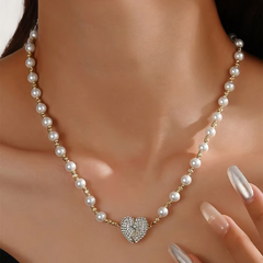 ✨New Arrival ✨💖Valentine's DayHot Sale 60% OFF🎀💎Magnetic Heart Pearl Necklace
