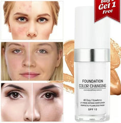 💥Buy 1 Get 1 Free🎁Colour Changing Mature Skin Foundation🎁