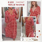 🔥LAST DAY SALE 60% OFF🌷Bohemian Casual Print V-neck Shirred Waist Long Dress