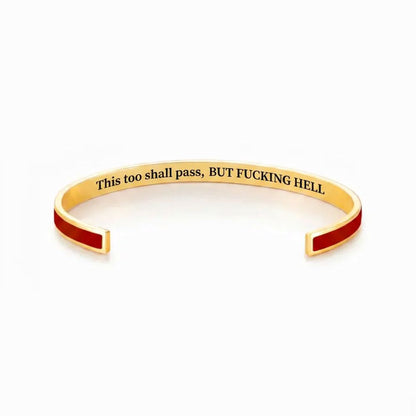 🌸LAST DAY SPECIAL PRICE!!🌸This Too Shall Pass - Hidden Message Inspirational Cuff Bracelet