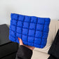 🔥 Solid Color Quilted Clutch – Large Capacity Travel Storage Bag