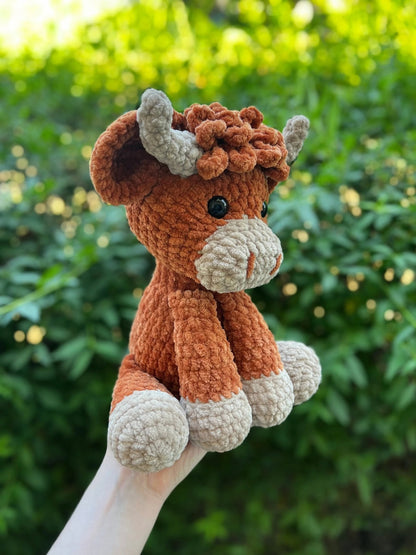 🎁Last Day Promotion 49% OFF🔥Crochet Highland Cow Amigurumi Pattern🐮- DIY Kit & Finished Plush