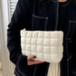 🔥 Solid Color Quilted Clutch – Large Capacity Travel Storage Bag