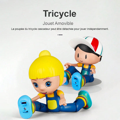 ⏰Last day 49% OFF🔥Stunt Tricycle for Kids: Music, Lights, 360° Rotation