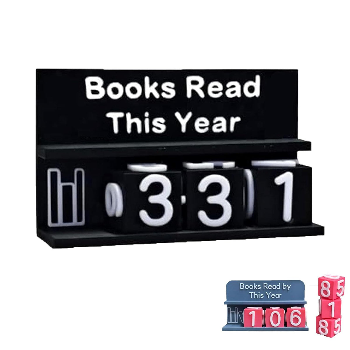 Yearly Reading Counter – 3D Book Tracker for Reading Challenges