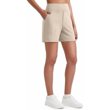 ⏳Last Day Promotion 49% OFF with FREE GIFT🎁✨AuraFit™ Everyday High-Waisted Shorts – Lightweight & Breathable with Functional Pockets 🌿