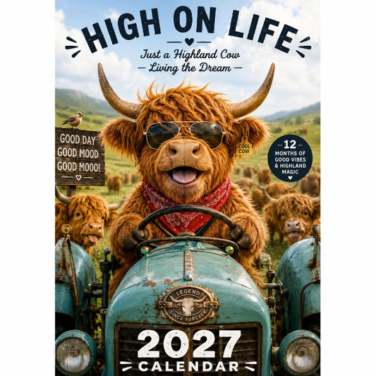 🎁Last Day Promotion 49% OFF🔥2027 Funny Highland Cow Wall Calendar | A4 Hanging Calendar | Designed by Isabel Kline
