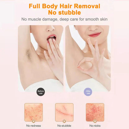 🎁Last Day Promotion 49% OFF🔥Akunbem🇬🇧 Rechargeable Women’s Trimmer ⚡  Dual Heads • IPX7 Waterproof • Painless Precision for Face, Bikini & Body 💧
