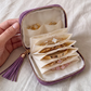 💎 Mini Travel Jewellery Pouch, Portable Velvet Jewellery Organiser Bag with Zipper & Tassel