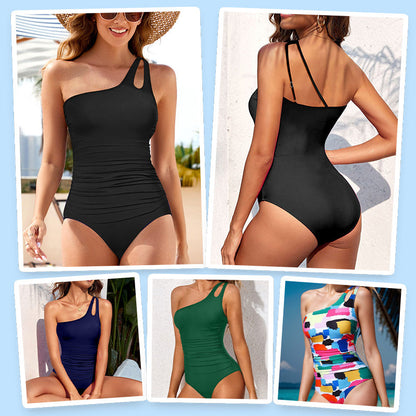 💖LAST DAY SPECIAL PRICE💖Women's Cutout One Shoulder One Piece Swimsuit👙