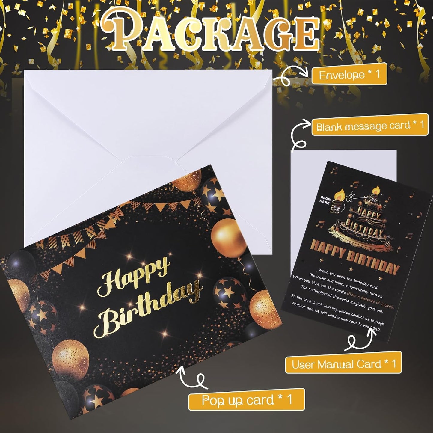 🔥Hot Sale 70% OFF!!🎉3D Pop Up Musical Birthday Card with Lights & Song🎵🎂