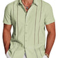 💥Last Day Special Sale 49% OFF👚Men's Cuba Guayabera Exquisite Hollow Embroidered Button Front Shirt