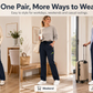 🎁Last Day Promotion 49% OFF🔥Women’s Straight-Leg Cargo Trousers – Elastic Waist, 6-Pocket Casual Pants for Work, Travel & Everyday Wear 👖✨