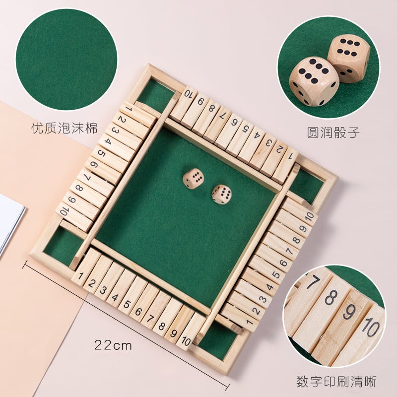 🎁Last Day Sale 70% OFF!!🎄🎁50K+ SOLD! Almost Gone✨SHUT THE BOX-WOODEN DICE BOARD GAME