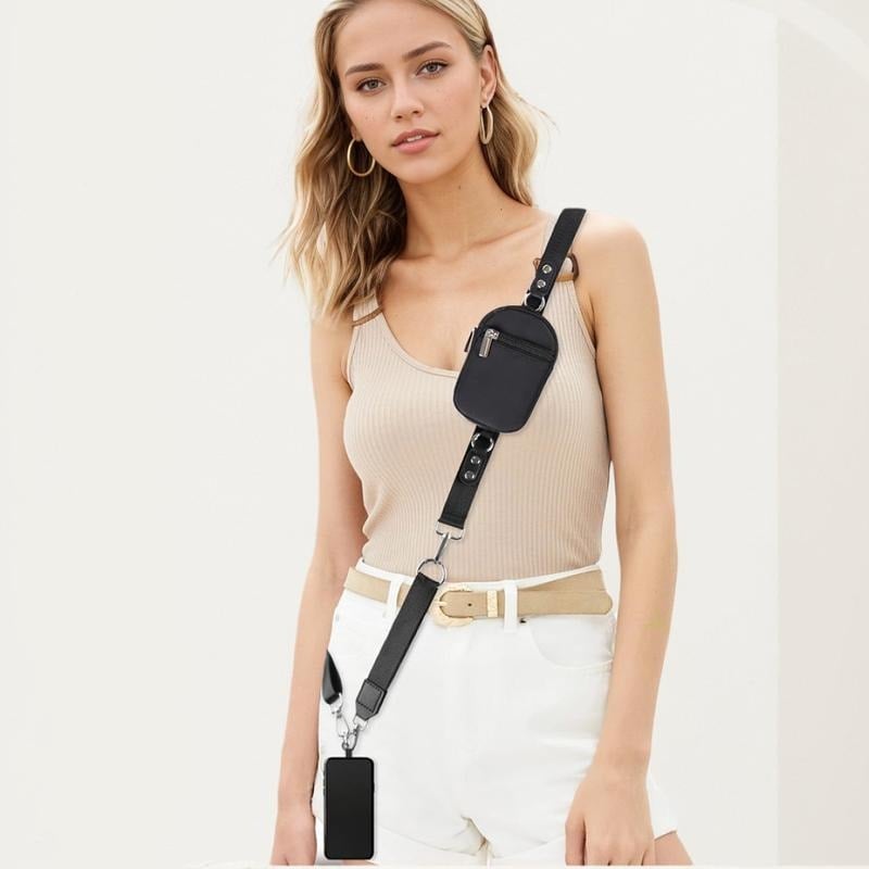 🔒 AH SecureCharge Crossbody | Anti-Snatch Lanyard + Mini Vault