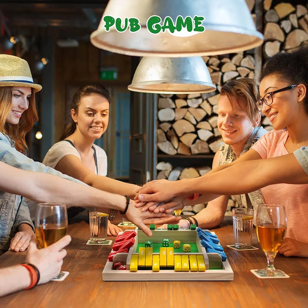 🎁Last Day Sale 70% OFF!!🎄🎁50K+ SOLD! Almost Gone✨SHUT THE BOX-WOODEN DICE BOARD GAME
