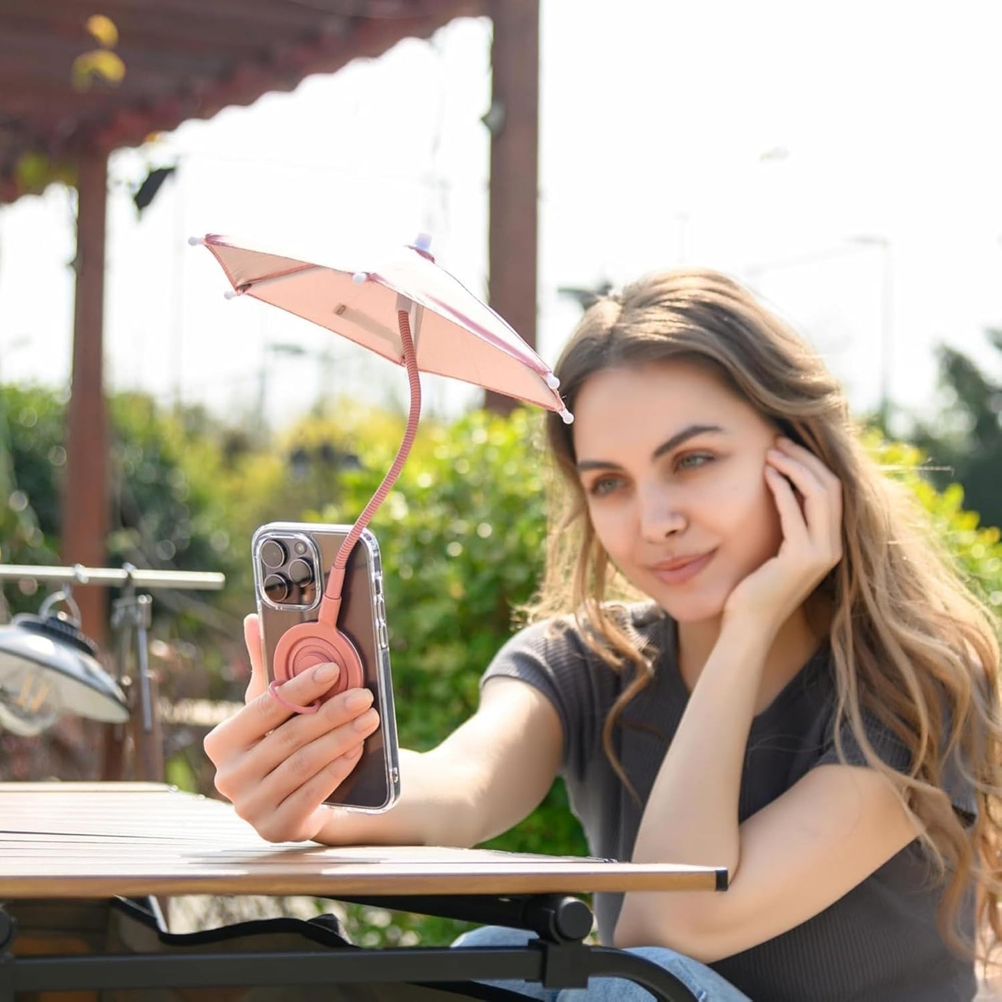 🌸LAST DAY SPECIAL PRICE!!🌸Magnetic Phone Sun Shade Umbrella – Adjustable Anti-Glare Screen Shield