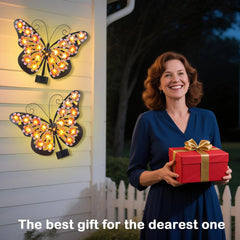 🔥2026 Hot Sales 50% OFF🔥Solar Lights Outdoor Metal Butterfly Wall Decor