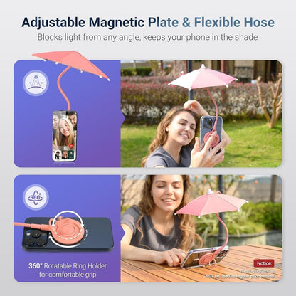 🌸LAST DAY SPECIAL PRICE!!🌸Magnetic Phone Sun Shade Umbrella – Adjustable Anti-Glare Screen Shield