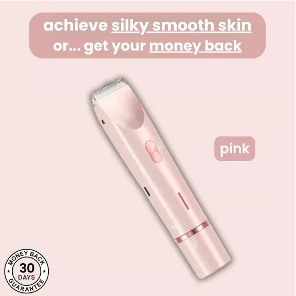 🎁Last Day Promotion 49% OFF🔥Akunbem🇬🇧 Rechargeable Women’s Trimmer ⚡  Dual Heads • IPX7 Waterproof • Painless Precision for Face, Bikini & Body 💧