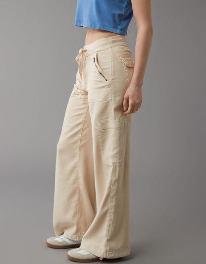 🔥2024 New Arrival🔥Linen-Blend Wide-Leg Cargo Pant