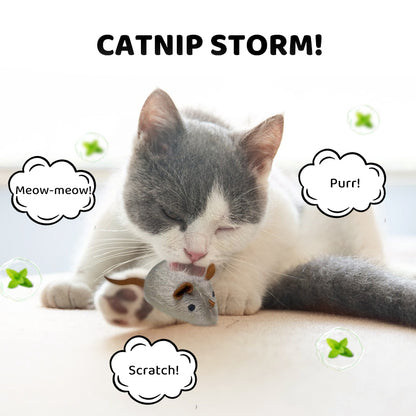 🐈Hot Sale 50% OFF💥Interactive Automatic Moving Mouse Toys with Squeaky Sound
