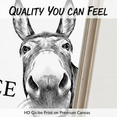 📢Limited-time 60% OFF🏡✨Funny Bathroom Wall Art - "Nice Ass" Donkey Print