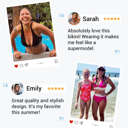 💥Last Day Sale 49% OFF👙High Waisted Tummy Control Color Block Bikini Sets 2
