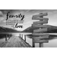 ❣️DIY Your Family Names❣️ Premium Canvas Poster -River Pier A Little Whole Lot of Love