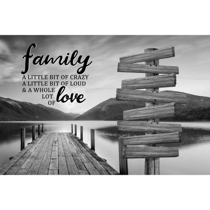 ❣️DIY Your Family Names❣️ Premium Canvas Poster -River Pier A Little Whole Lot of Love