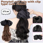 Bow Grab Clip Long Curly Hair Fake Braid